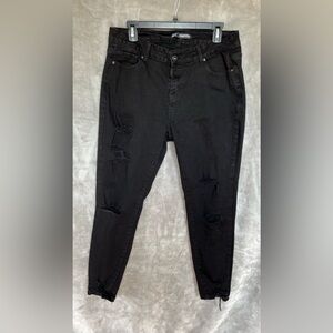 Ripped Black Jeans Size 14